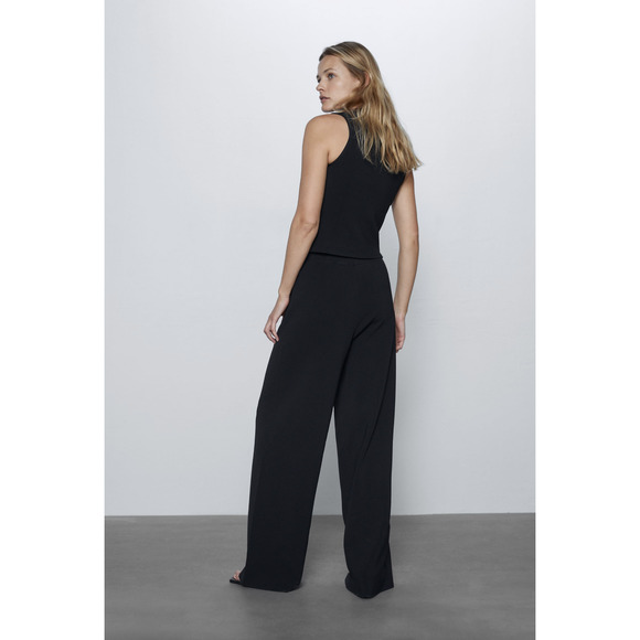 Zara Wide Leg Dart Pants - Picture 3 of 11